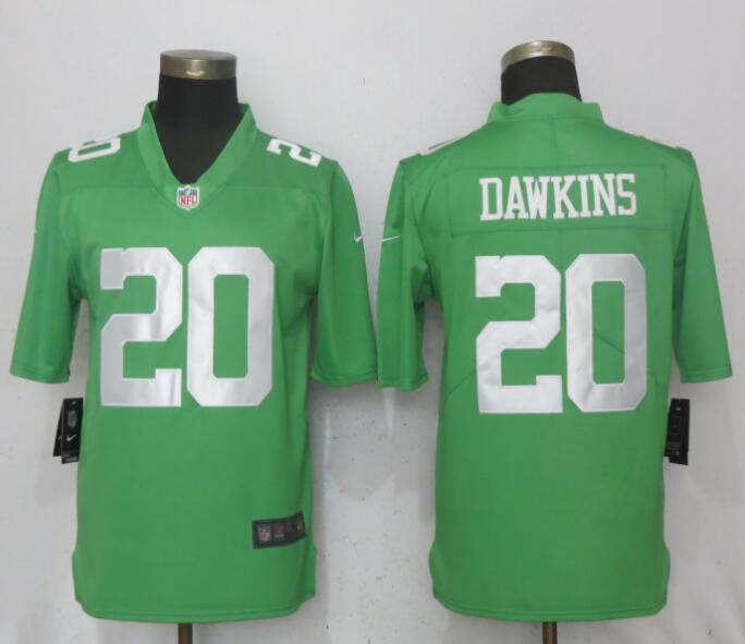 Men Philadelphia Eagles #20 Dawklns Wentz Green Vapor Untouchable Nike Limited NFL Jerseys->->NFL Jersey